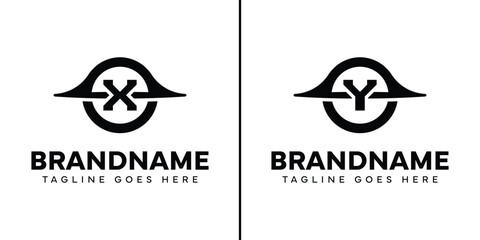 Letter X and Y Black Hole Logo, symbolizing mystery, depth, and powerful energy