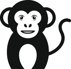 vector monkey, silhouette monkey