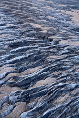Crevasses on the Matterhorn Glacier in Switzerland