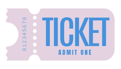 Admit one ticket, Vintage Ticket	