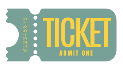 Admit one ticket, Ticket	