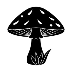 Toadstool Silhouette vector illustration