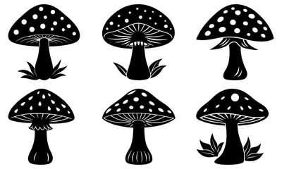Toadstool Silhouette vector illustration