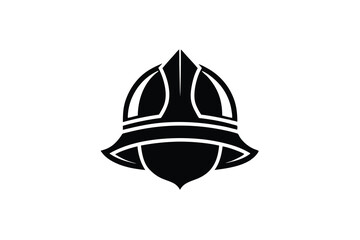 Black silhouette of a medieval helmet design