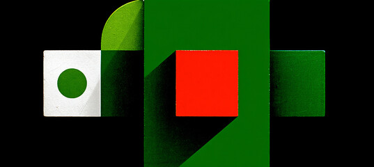 flat design modern art simple abstract shapes.