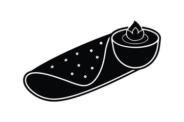 Delicious cannoli pastry silhouette sweet treat italian dessert