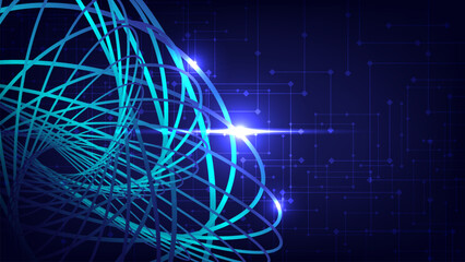 Abstract vortex line construction network technology