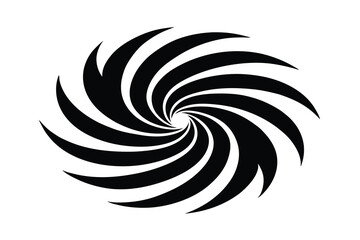 Fototapeta premium Abstract black and white swirl silhouette design