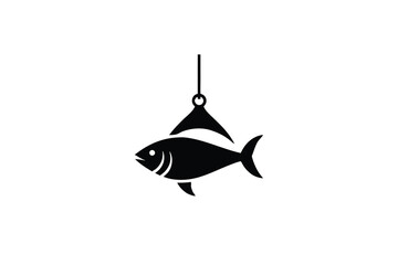 Fototapeta premium Fresh catch of the day silhouette fish icon