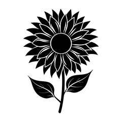 Sunflower Silhouette vector illustration