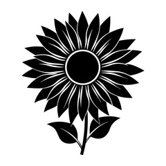 Sunflower Silhouette vector illustration