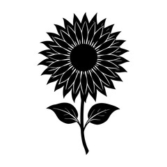 Sunflower Silhouette vector illustration