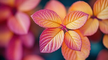 Close-up of colorful autumn leaves