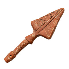 A Terracotta Arrow with Indus Valley Bull Seals Har Isolated on Transparent Background