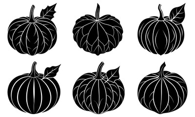 Pumpkin Leaf Silhouette vector illustration