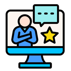 Virtual Mentor  Icon Element For Design	