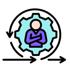 Agile Leader  Icon Element For Design	