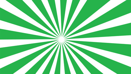 Abstract background with Classic vintage sun rays pattern. green and white swirling pattern background