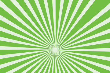 Abstract background with Classic vintage sun rays pattern. green and white swirling pattern background