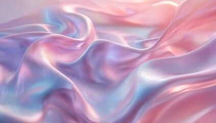 Obraz premium Soft, iridescent fabric folds in pastel pinks and blues (1)