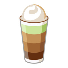 Latte Glass Icon – Simple Vector Mug for Coffee Lovers

