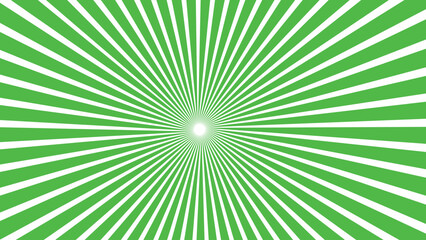Green and white sunburst abstract background. Funky ray elements with Classic vintage rays design. 