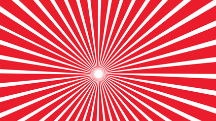 Fototapeta premium Red sun rays retro with paper texture background.