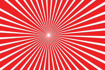 Fototapeta premium Red sun rays retro with paper texture background.