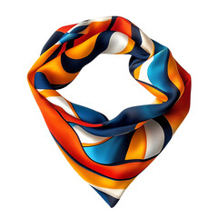 Contemporary Cooling Bandana with a Dynamic Abstract Isolated on Transparent Background