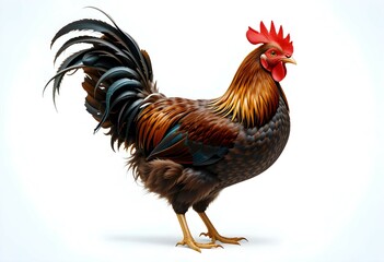 Fototapeta premium Chicken isolated white background 