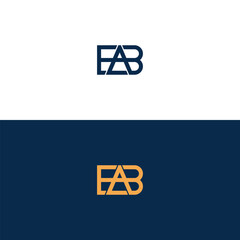 Creative Innovative Initial Letter logo EAB MODERN LOGO