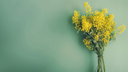 yellow flowers on a blue background