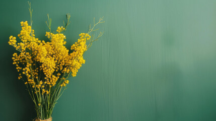 yellow flowers on a blue background