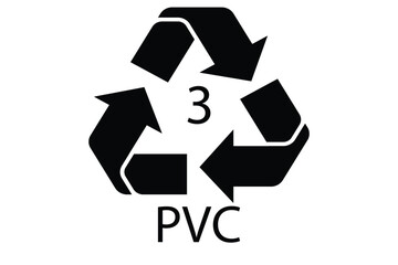 Black recycling symbol with three circular arrows. Recycle symbol vector icon. 