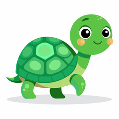 tortoise with green leaf