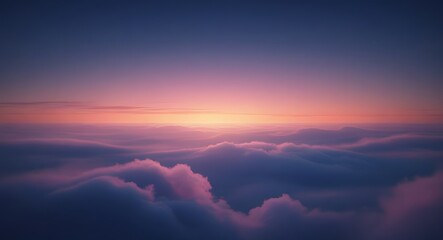 Moody Twilight Gradient with Deep Navy Blue and Warm Orange-Pink Horizon Glow in Cinematic Lighting