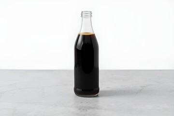 Minimalist Cold Brew Coffee Bottle on Gray Background &ndash; High-Resolution Editorial Image
