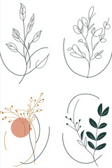 Minimal floral illustration with soft translucent petals and delicate linework – a modern and elegant botanical design, perfect for stationery, decor, and seasonal creative projects.