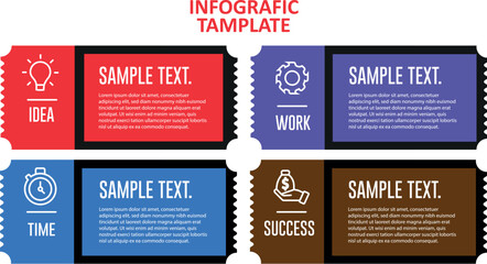 Colorful Numbered Infographic Template with Vector Design for Business Use