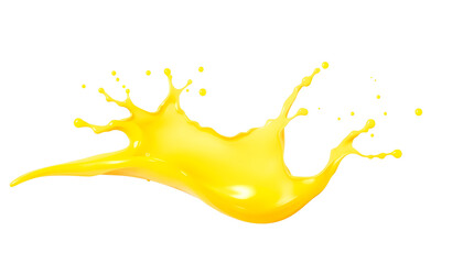 Vibrant yellow paint splash studio photography clean close-up view art concept