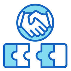 Collaboration Bridge  Icon Element For Design	