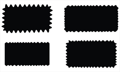  Zigzag black  shapes set