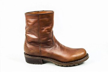 Vintage leather boots with classic design and rich color Generative AI