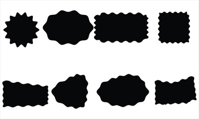 zig zag round button shapes set.