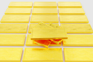 Stacked Gold Bars with Wealth and Luxury Concept