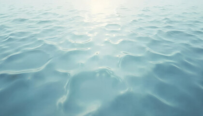 Fototapeta premium Minimalist topdown view of calm water surface under soft sunlight
