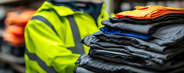 Clothing stack, store, safety jacket