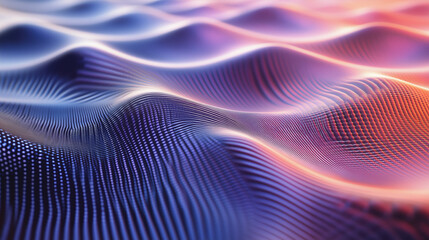 A high-quality image portraying stunning fractal abstraction: a rainbow symphony - blues, reds, oranges, greys, purples captured in macro art and graphics.
