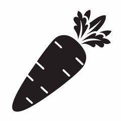 Carrot Silhouette Vector for Organic Branding.