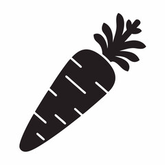 Carrot Silhouette Vector for Organic Branding.